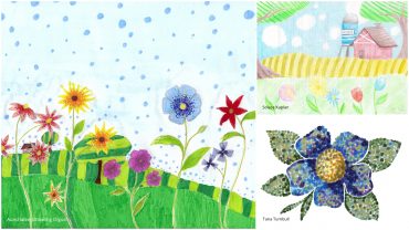 spring art by iLEAD Online learners