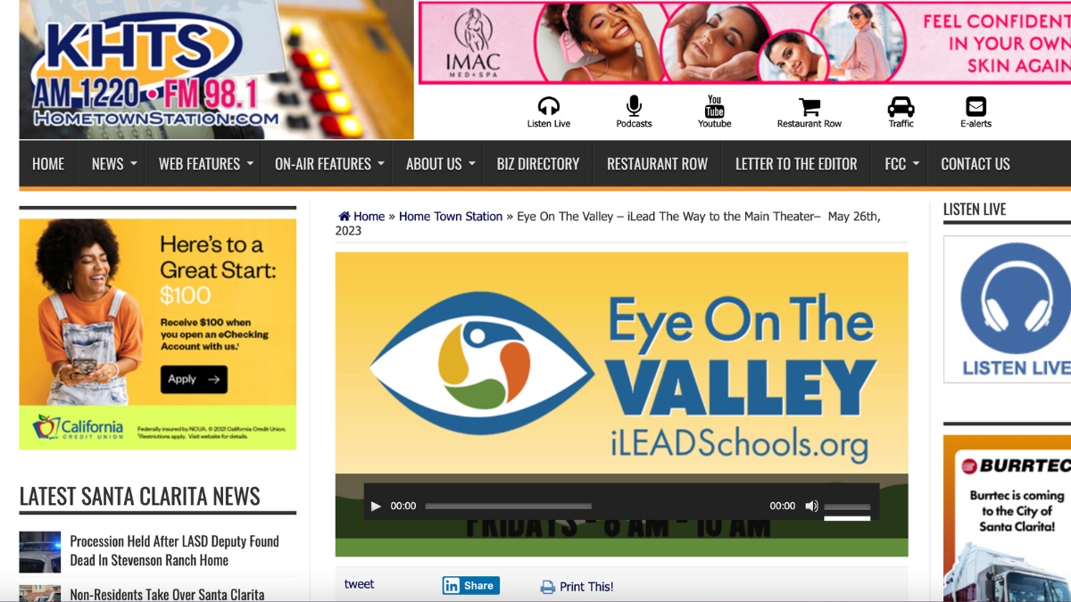 Eye On The Valley – iLead The Way to the Main Theater