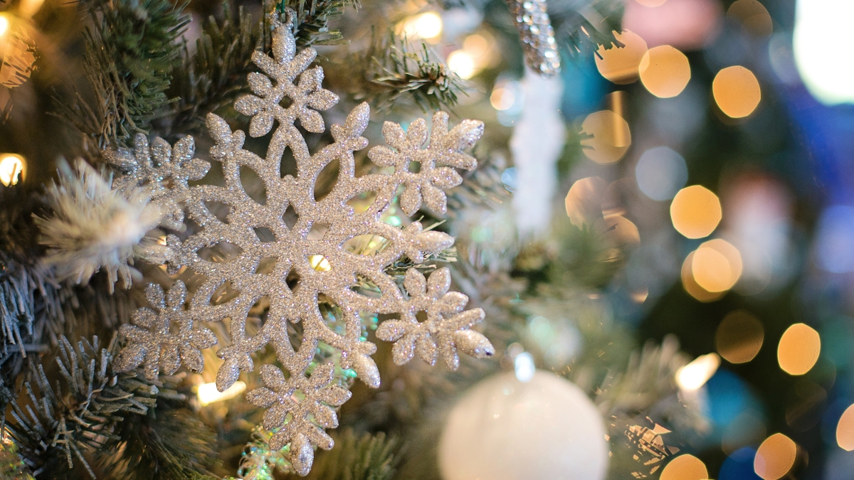 snowflake tree Christmas winter lights