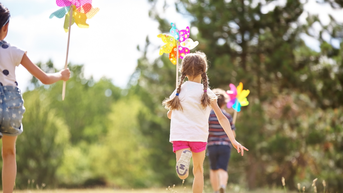 kids park pinwheels